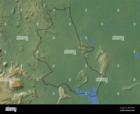 Nong Bua Lam Phu Province Of Thailand Colored Elevation Map With