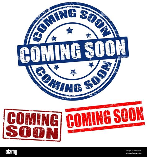 Coming Soon Stamps Stock Vector Image Art Alamy