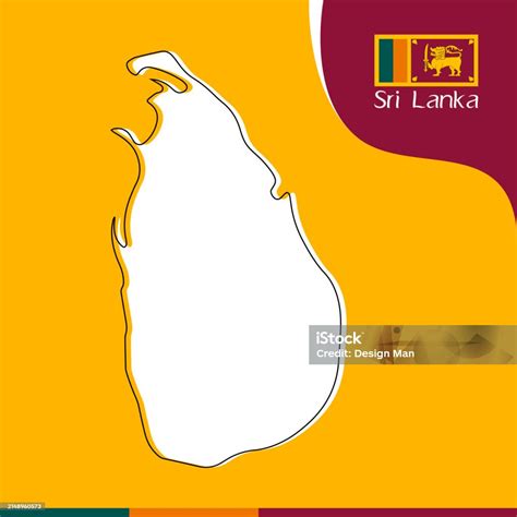 Sri Lanka Map Vector Sri Lanka Flag And Map Vector Illustrator Eps10