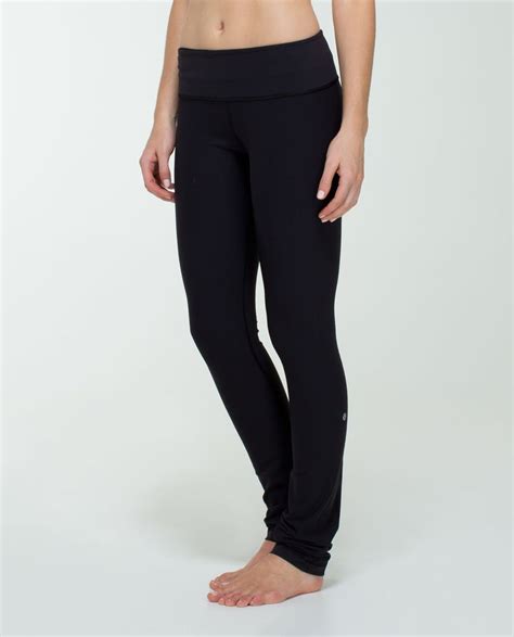 Lululemon Skinny Groove Pant Full On Luon Black Savasana Camo Cm