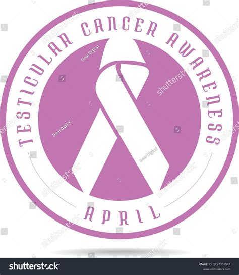 Vector Sticker Testicular Cancer Awareness Month Stock Vector Royalty