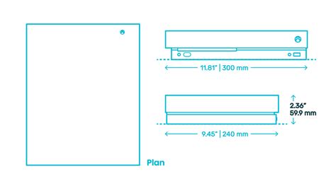 Xbox One X Dimensions Drawings Dimensions