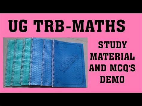 Ug Trb Maths Online Classes Study Material And Mcq S Demo Ugtrbmaths