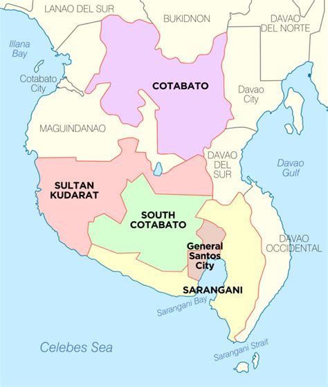 Cotabato Soccsargen Map - Travel to the Philippines