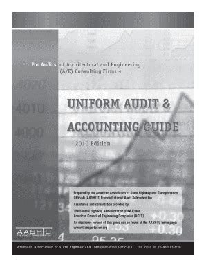 Fillable Online Uniform Audit Accounting Guide For Audits Of A E