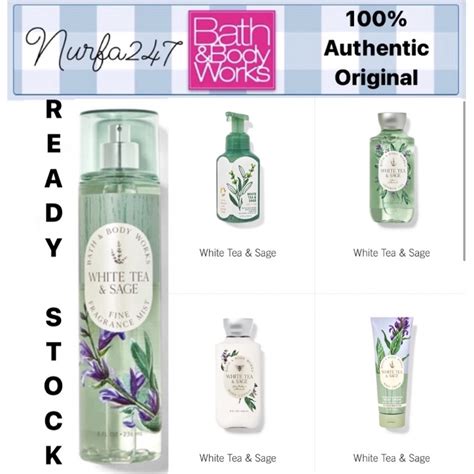 Bath Body Works White Tea Sage Perfume Mist Fragrance Collection