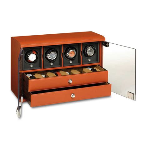 Underwood Rotobox Four Module Watch Winder With Watch Storage Trays