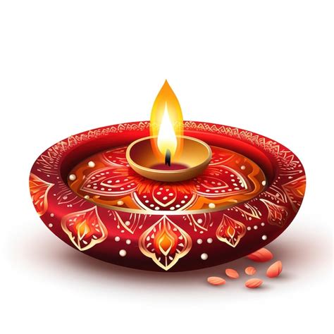 Premium Ai Image Happy Diwali Illustration Of Burning Diya On Happy