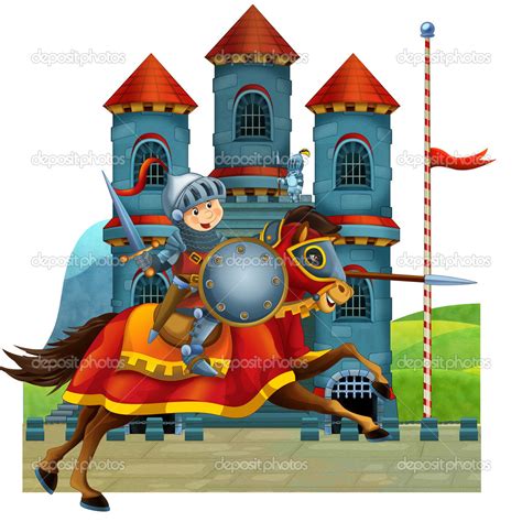 La Ilustración Medieval De Dibujos Animados Para Los Niños — Foto De Stock © Agaes8080 28698679