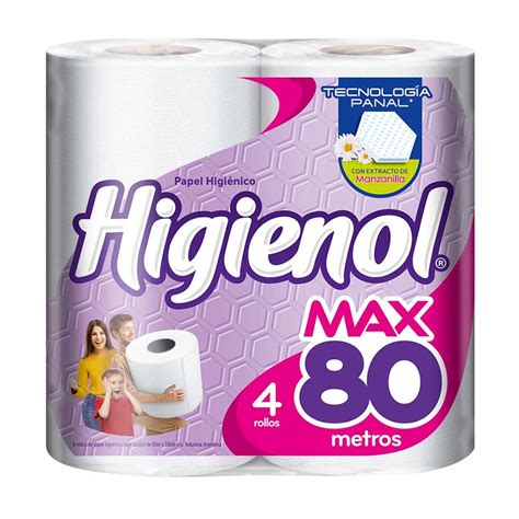 Papel Higiénico Higienol Max Hoja Simple 4 U X 80 Mts C U Vea