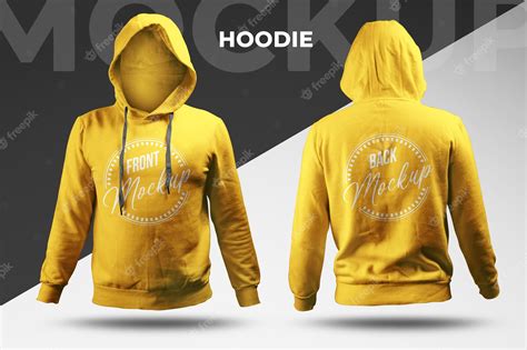 Premium PSD | Hoodie mockup front and back view