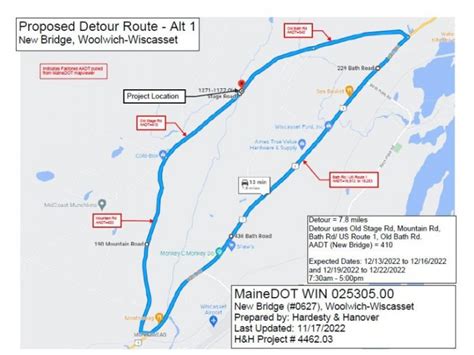 Traffic Alert Bridge Work In Wiscasset Causes Detour 107 9 The Mix