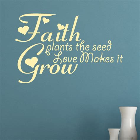 Faith Plants The Seed Quote Wall Sticker / Decal - World of Wall Stickers