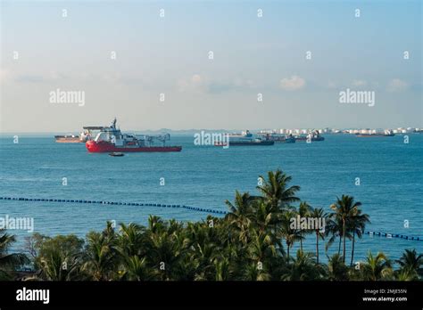 The Singapore Strait Of Malacca Stock Photo Alamy