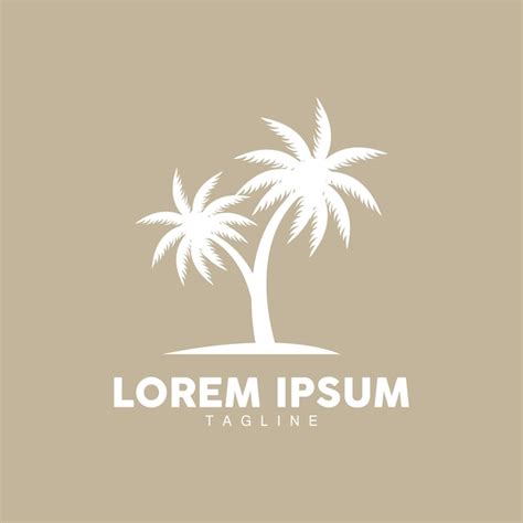 Premium Vector Coconut Tree Logo Palm Tree Sunset Beach Vector