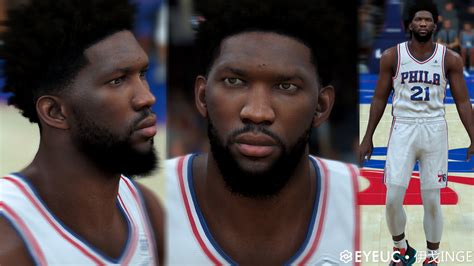 NBA 2K22 Joel Embiid Cyberface Likeness Update Shuajota NBA 2K22