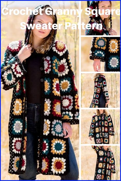 Crochet Granny Square Cardigan Pattern Free To Make This Smaller Or