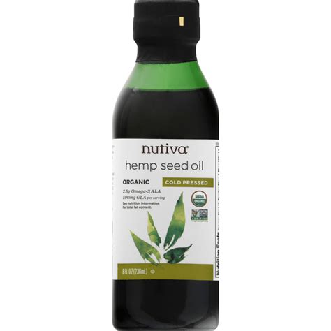 Nutiva Hemp Seed Oil Cold Pressed Organic 8 Oz Instacart