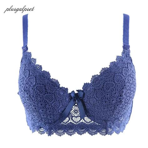 Plusgalpret Plus Size Bras For Women Lace Bralette Floral Taille