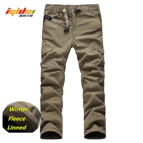 Pantalones Cargo Gruesos De Doble Capa Para Hombre Pantal N Informal