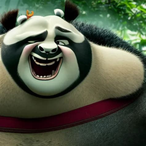 Film Still Of Jack Black Playing Po In Kung Fu Panda Stable Diffusion