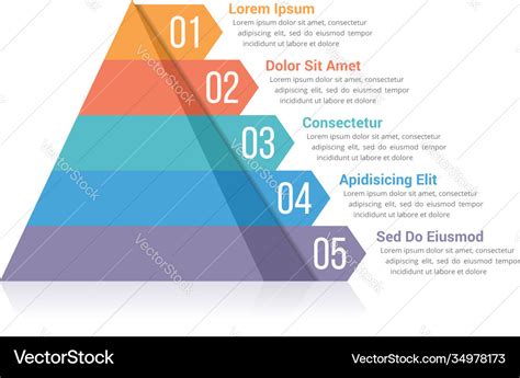 Pyramide Infografiken Lizenzfreies Vektorbild