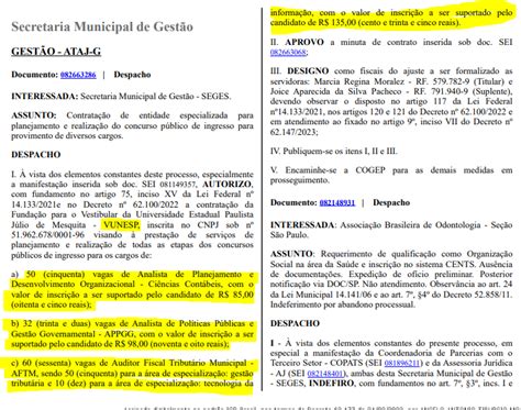 Concurso Prefeitura Sp Banca Definida 32 Vagas Para Analista