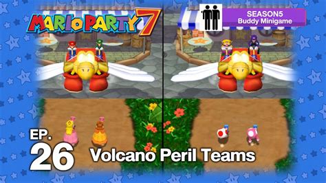 Mario Party Ss Buddy Minigame Ep Volcano Peril Peach Daisy Vs