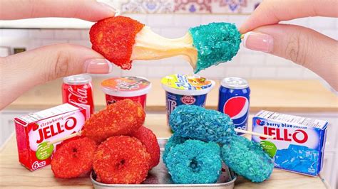 Miniature Red Food VS Blue Food Challenge | Mini Food in Real Life ...