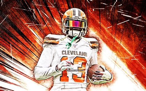 4k, Odell Beckham, Grunge Art, Nfl, Cleveland Browns, - 3840x2400 ...