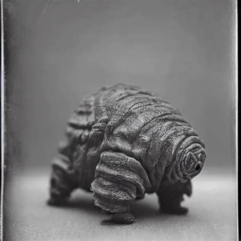 Tardigrade Daguerreotype Portrait Photograph Stable Diffusion