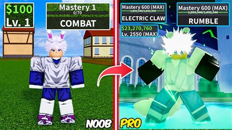 Beating Blox Fruits As Zoldyck Killua Lvl 0 To Max Lvl Full Rabbit V4