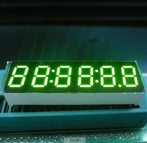 Ultra Bright Blue 6 Digit 7 Segment Led Display 032 Inch With Black