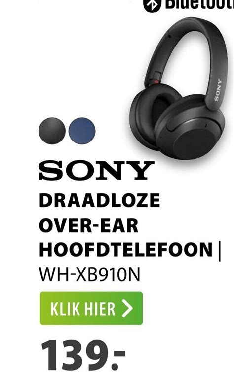 Sony Draadloze Over Ear Hoofdtelefoon WH XB910N Aanbieding Bij Expert