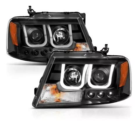 Juego Faros Deportivos Ford Lobo Lupa Y Led Drl Meses Sin Inter S