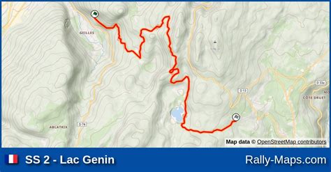 SS 2 - Lac Genin stage map | Rallye International Ain Jura 2023 [ERT] 🌍 ...