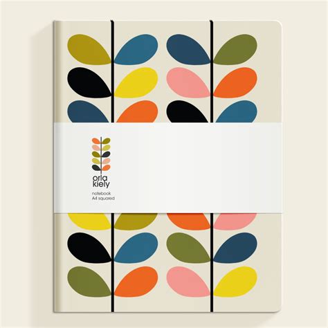 Orla Kiely Hardcover Notebook With Elastic Closure Bookmark