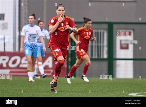 Elena Linari Of A S Roma Women Celebrates After Scoring During The