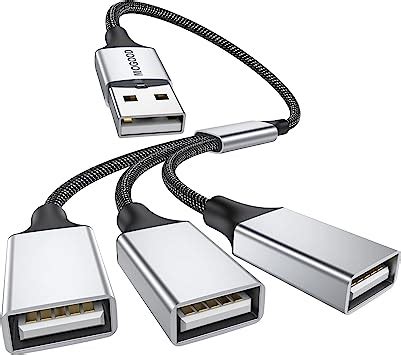 Amazon MOGOOD 3 In 1 USB Splitter Cable Portable USB 2 0 Hub For