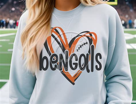 Bengals Hearts Svg, Football Svg, Png, Dxf, Svg Files for Cricut, Vinyl ...