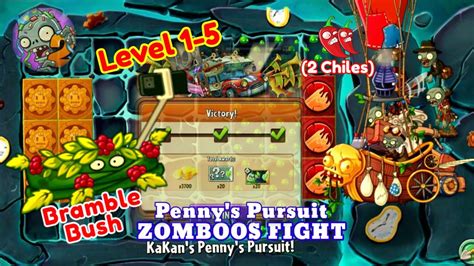 Pvz 2 Penny S Pursuit Bramble Bush Zomboss Figth 🌶️🌶️ Level 1 5 Youtube