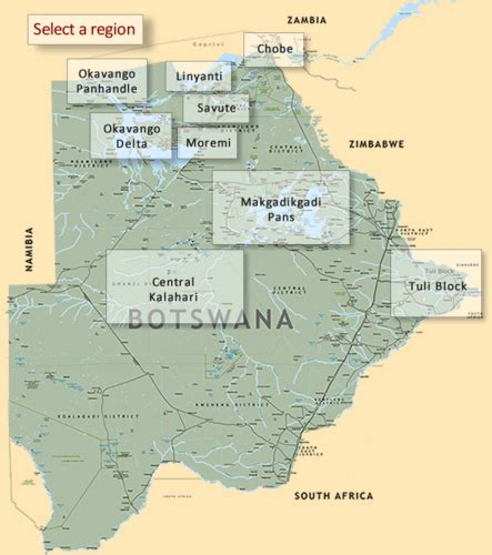 Map Of Botswana