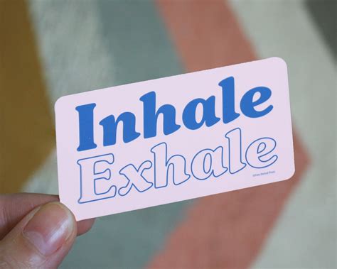 Inhale Exhale Vinyl Decal Sticker Vinyl Decal Stickers For Laptops