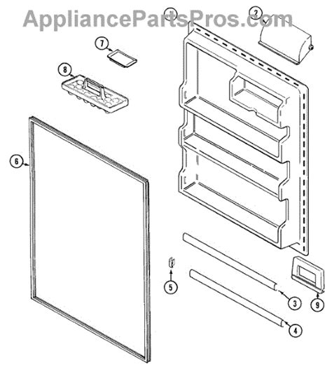 Parts For Crosley Ct19b4w Fresh Food Inner Door Parts