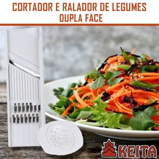 Cortador Fatiador Ralador Legumes Dupla Face Protetor Keita