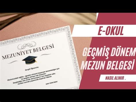 e okuldan geçmiş dönem mezun öğrenci öğrenim belgesi nasıl verilir