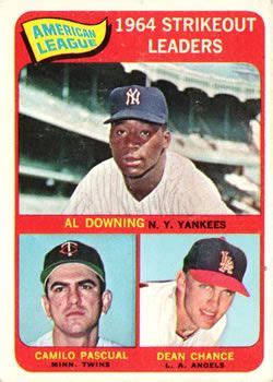 Topps Al Strikeout Leaders Al Downing Camilo Pascual