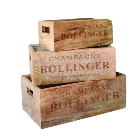 Bollinger Wood Crates S3 Boxes Home Parties Events