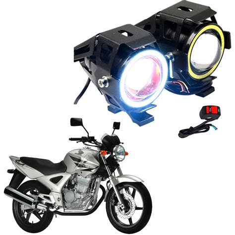 Par Farol de Milha para Moto cbx 250 twister 2001 até 2008 e 2016 até