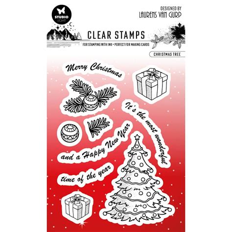 Studio Light Bl Clear Stamp Christmas Tree Essentials Hsn